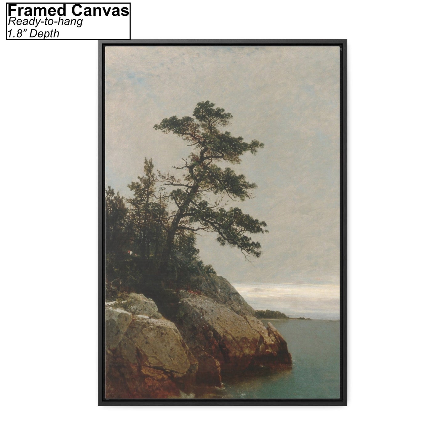 The Old Pine by John Frederick Kensett Framed Canvas