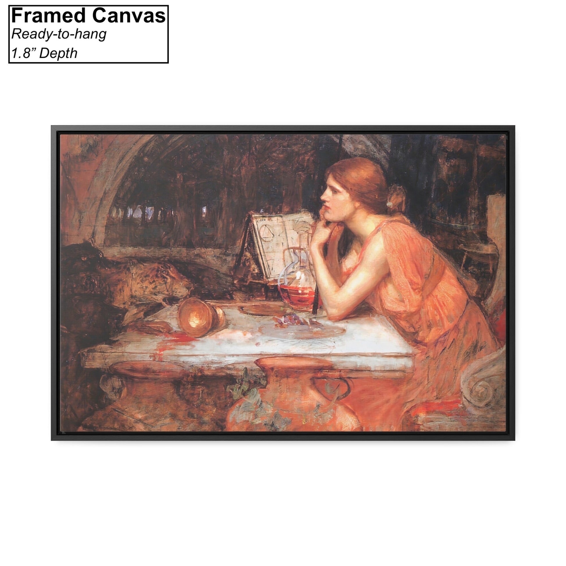 The Sorceress by John William Waterhouse Framed Canvas
