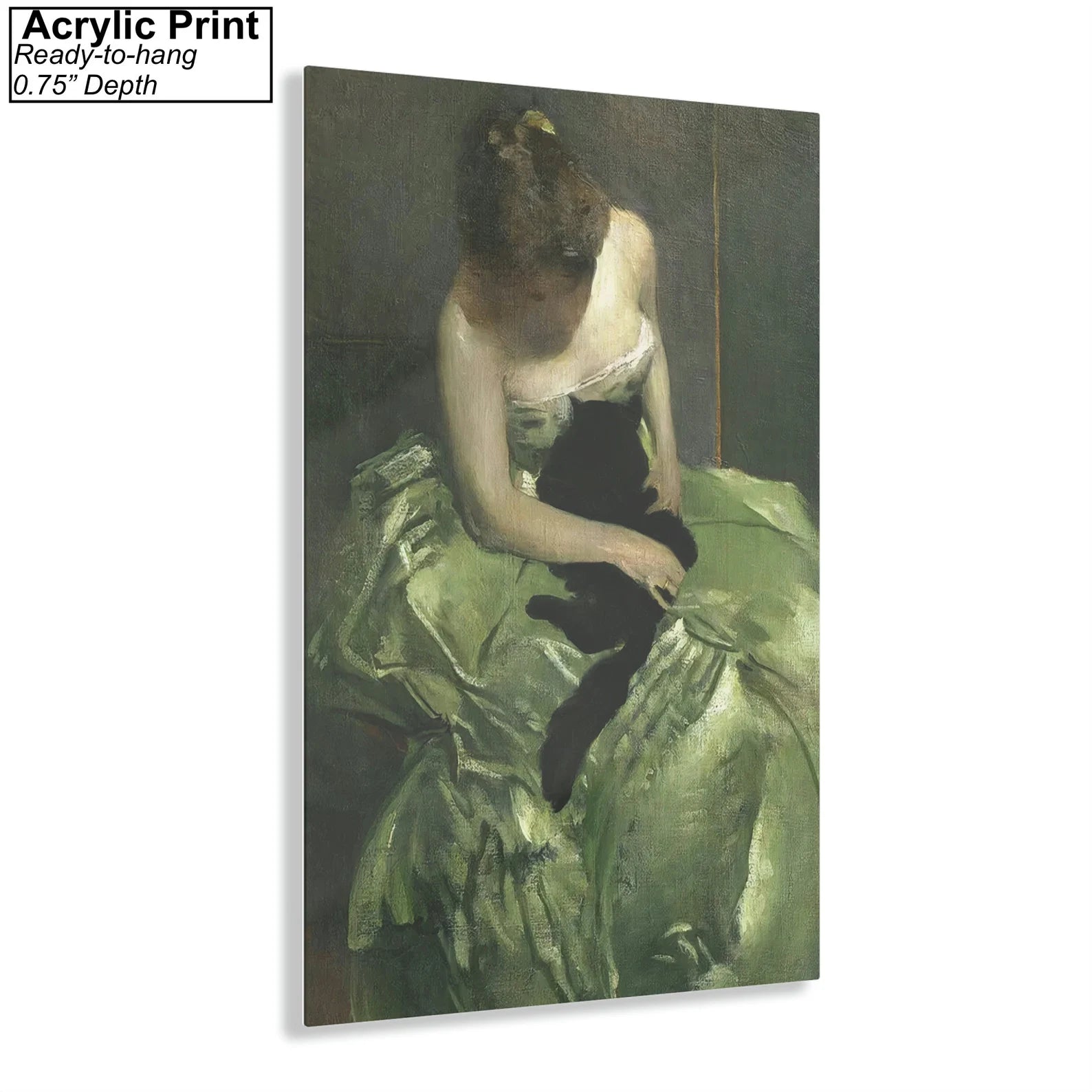 The Woman in the Green Dress by John White Alexander Acrylic Print
