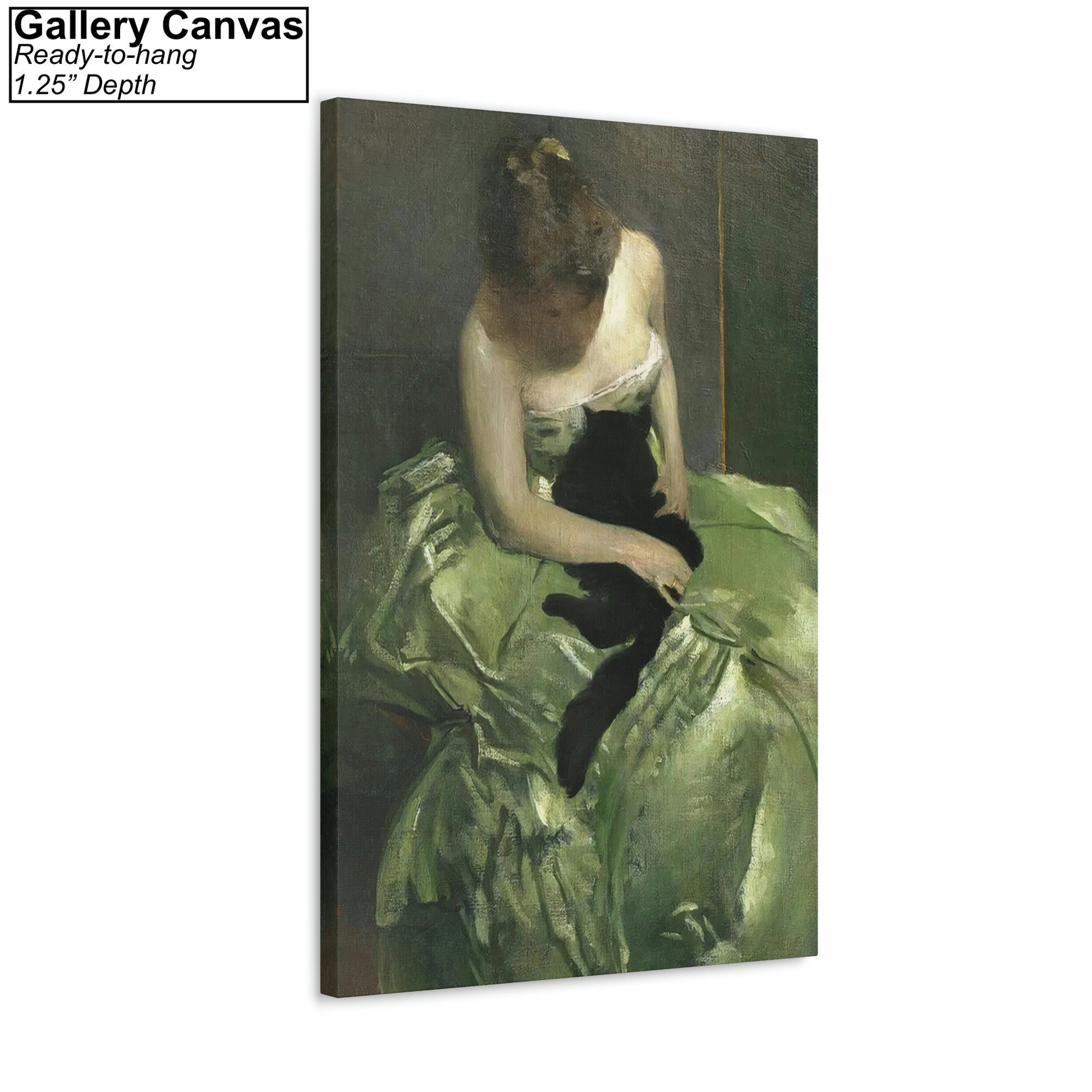 The Woman in the Green Dress John White Alexander Canvas