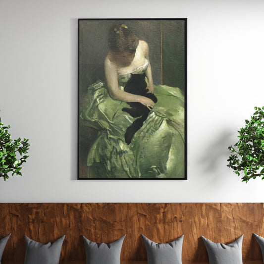 The Woman in the Green Dress John White Alexander Canvas Wall Art